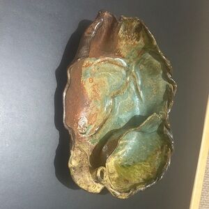 Handcrafted Ceramic Art Piece in Earth Tones